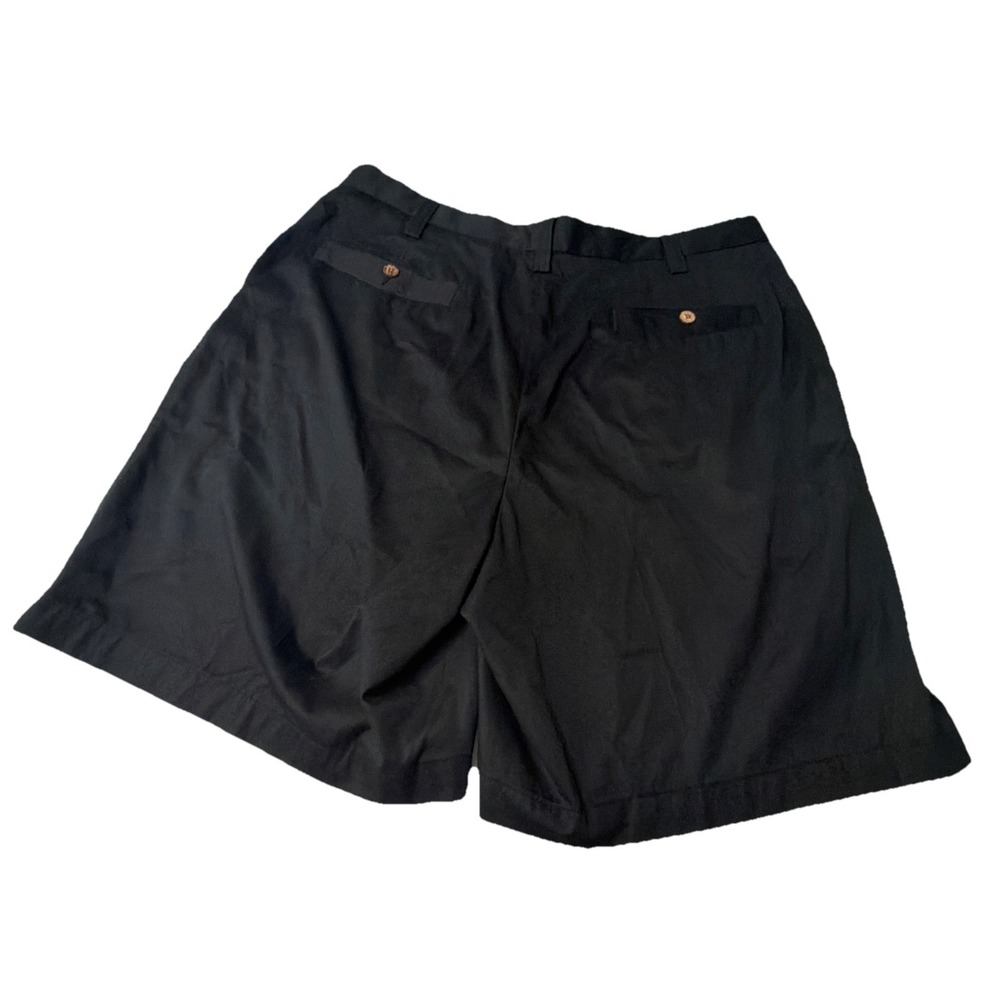 Luau Mens Shorts 50% Bamboo Size 38 Black Button Chino Zipper Buttons‎ Vacation